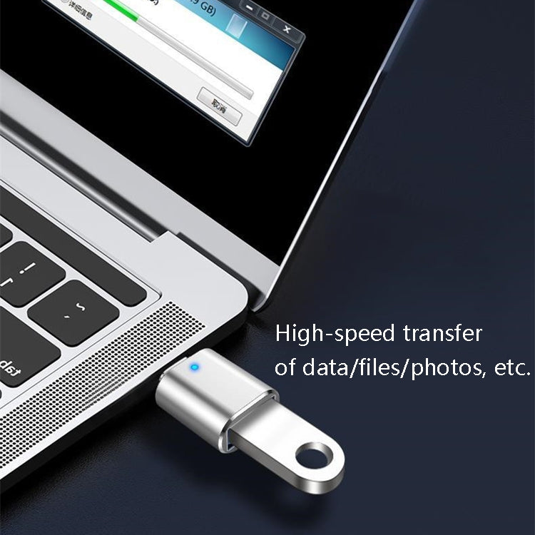 3個セット USB 3.0 メス to USB-C / Type-C オス OTG アダプター インジケーターライト付き、3個セット インジケーター付き