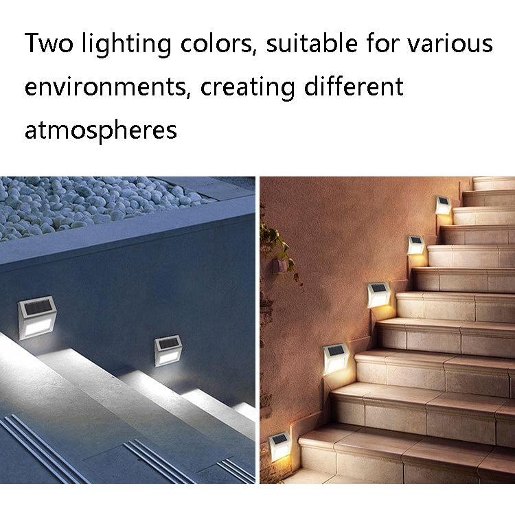 6 LED ソーラー ステンレス 階段 ラダーランプ 壁掛けライト 6 LED / 1個