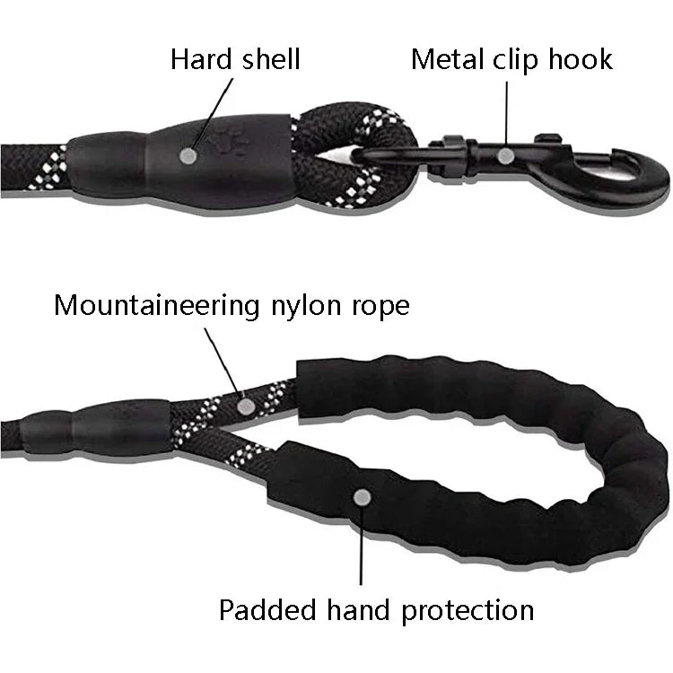 ペット用品 反射犬用引っ張りロープ、サイズ：、長さ150cm 厚さ1.2cm、長さ150cm 厚さ0.8cm、長さ200cm 厚さ1.2cm