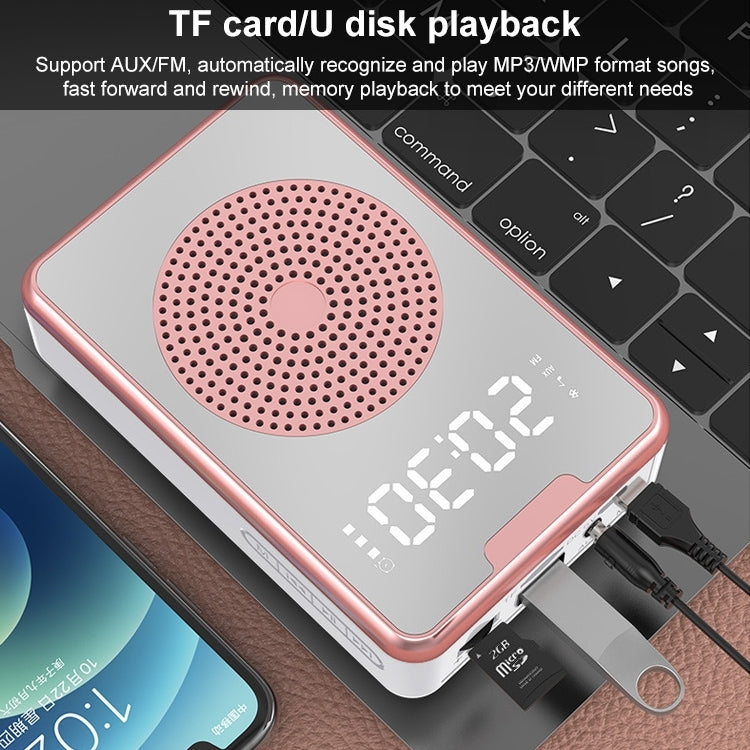 ZXL-H3 ポータブル教室用マイクアンプ 時間表示付き、仕様：H3 有線（ブラック）、H3 有線（ホワイト）、H3 有線（ローズゴールド）、H3 ワイヤレス（ブラック）、H3 ワイヤレス（ホワイト）、H3 ワイヤレス（ローズゴールド）