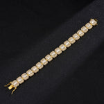 NL075H ストリートヒップホップ スクエア ロックキャンディ ネックレス ブレスレット、サイズ：18cm（ゴールド）、18cm（シルバー）、45cm（ゴールド）、45cm（シルバー）
