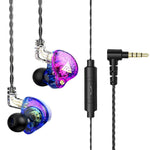 QKZ AK6 PRO HiFiサブウーファーインイヤー有線ヘッドホン マイク付き カラフル、ブラック、ホワイト、グリーン