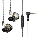 QKZ AK6 PRO HiFiサブウーファーインイヤー有線ヘッドホン マイク付き カラフル、ブラック、ホワイト、グリーン