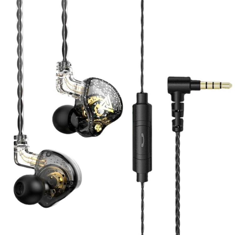 QKZ AK6 PRO HiFiサブウーファーインイヤー有線ヘッドホン マイク付き カラフル、ブラック、ホワイト、グリーン