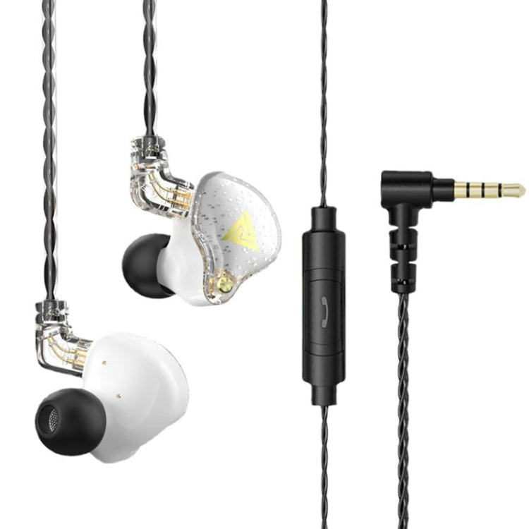 QKZ AK6 PRO HiFiサブウーファーインイヤー有線ヘッドホン マイク付き カラフル、ブラック、ホワイト、グリーン
