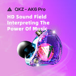 QKZ AK6 PRO HiFiサブウーファーインイヤー有線ヘッドホン マイク付き カラフル、ブラック、ホワイト、グリーン