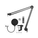 マイクロフォンデスクトップカンチレバースタンド 360度回転ブラケット、GAZ-40P W、GAZ-40P B、GAZ-40 W、GAZ-40 B