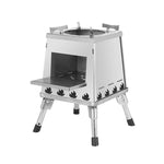 アウトドアキャンプ用折りたたみポータブルバーベキュー木製ストーブ サイズ：小（グリーン）、小（ブラック）、小（ステンレス）、大（グリーン）、大（ブラック）、大（ステンレス）