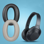 Sony 1000XM4用 レザー製ヘッドセットイヤーマフ 2個セット スナップ付きブラック、スナップ付きシャンパン、スナップなしブラックプロテインスキン、スナップなしブラックラムスキン、スナップなしシャンパンラムスキン