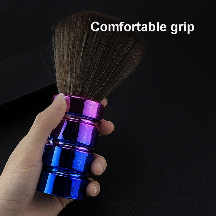 電気めっき切れ毛ブラシ ヘアカット用ネッククリーニングブラシ 四段ゴールド、四段シルバー、四段グラデーションパープル、丸ハンドルシルバー、丸ハンドルゴールド、丸ハンドルグラデーションイエロー、丸ハンドルグラデーションイエローパープル