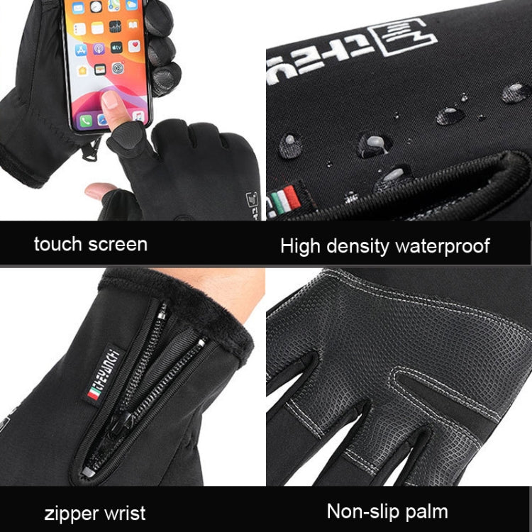 アウトドアスポーツ用暖かいライディンググローブ タッチスクリーン対応 フィンガーレス釣りグローブ, M, L, XL, XXl
