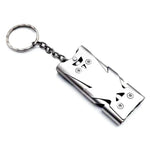 Outdoor High Decibel Stainless Steel Three-Tube Survival Rescue Whistle, Silver, Grey, Black, Colorful, Gold