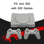 8ビットミニ ダブルプレイヤーズTVゲームコンソール 内蔵620ゲーム、PS1ミニ（EUプラグ）