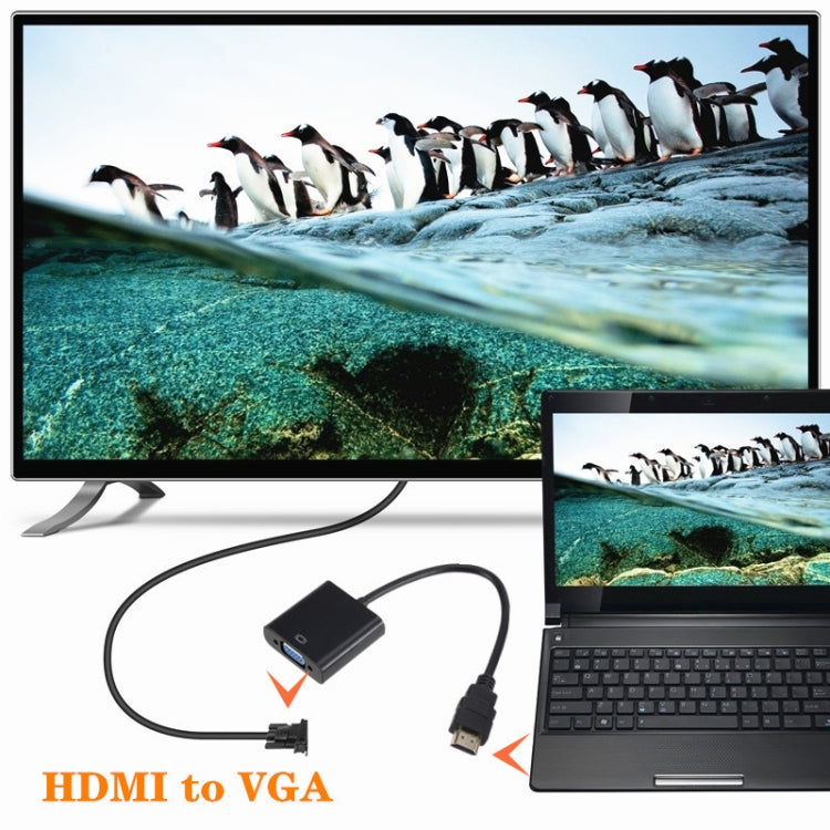 ZHQ007 HD 1080P HDMIからVGA変換器、ホワイト、ブラック