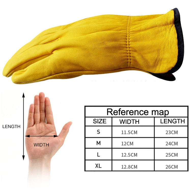 1組 JJ-1011 牛革屋外耐摩耗園芸用手袋、サイズ：M、L、XL