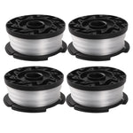 BLACK+DECKER芝刈り機用4-in-1ナイロングラスロープ刈払ライン、4本セット