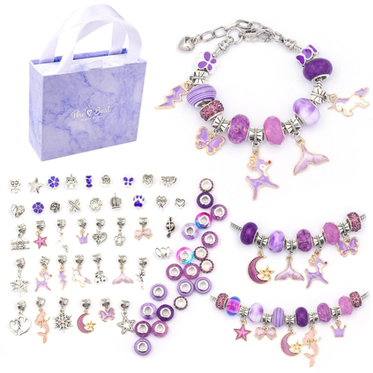 TZ-05 63 In 1 Colorful Crystal Cartoon DIY Jewelry Children Bracelet, 63 In 1(Purple Suit), 63 In 1(Red Suit), 63 In 1(Green Suit), 63 In 1(Color Suit)