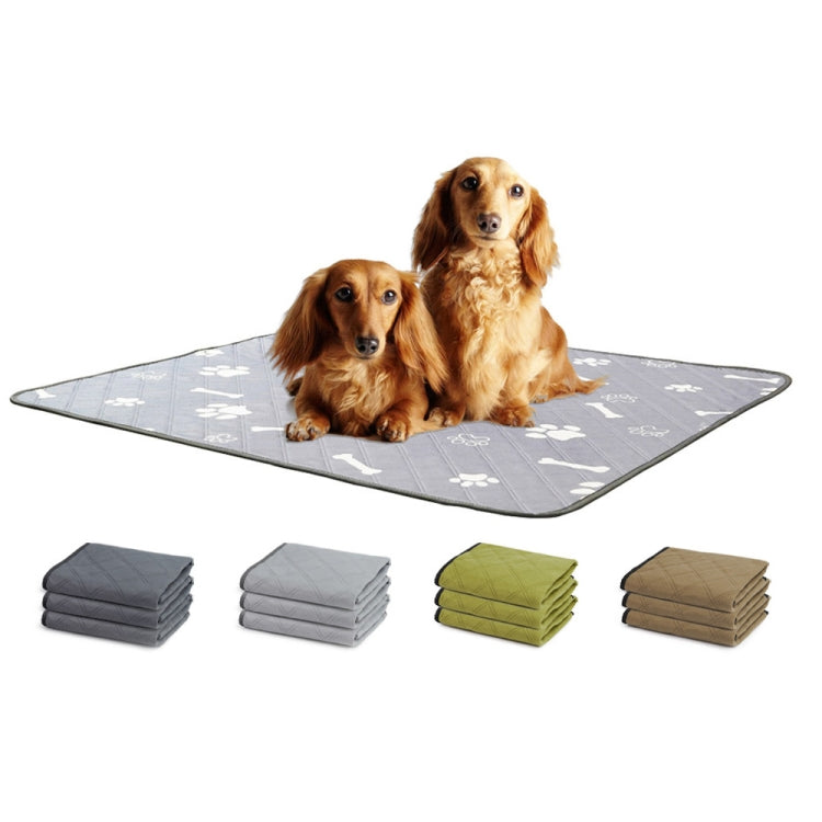 OBL0014 洗える犬用尿パッド, サイズ:, S (グレー), M (グレー), L (グレー), S (グリーン), M (グリーン), L (グリーン), S (ボーン柄), M (ボーン柄), L (ボーン柄), S (ブラウン), M (ブラウン), L (ブラウン), S (ダークグレー), M (ダークグレー), L (ダークグレー)