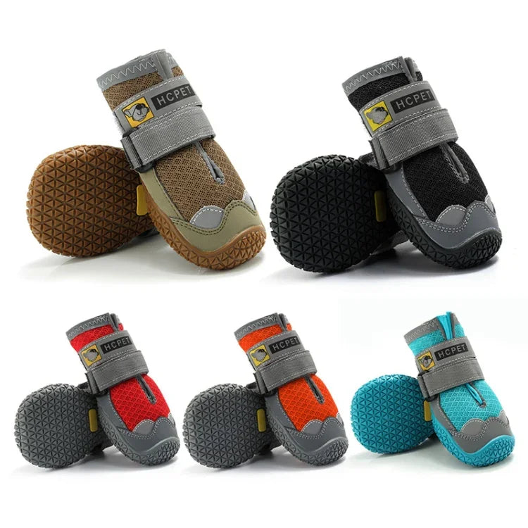 4個セット HCPET 犬用シューズ 通気性ネット犬用シューズ、No.1 4cm、No.2 4.5cm、No.3 5cm、No.4 5.5cm、No.5 6cm、No.6 6.5cm、No.7 7cm、No.8 7.5cm
