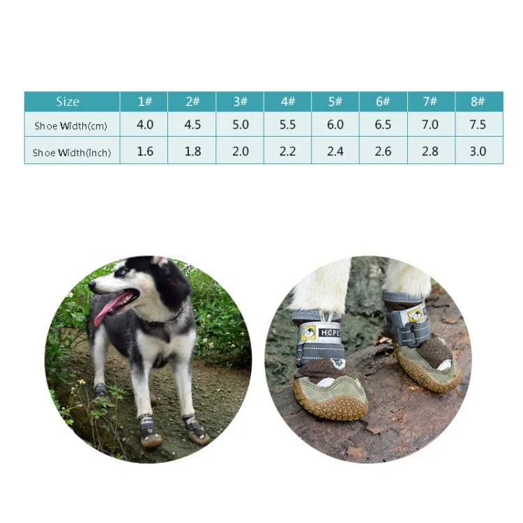 4個セット HCPET 犬用シューズ 通気性ネット犬用シューズ、No.1 4cm、No.2 4.5cm、No.3 5cm、No.4 5.5cm、No.5 6cm、No.6 6.5cm、No.7 7cm、No.8 7.5cm