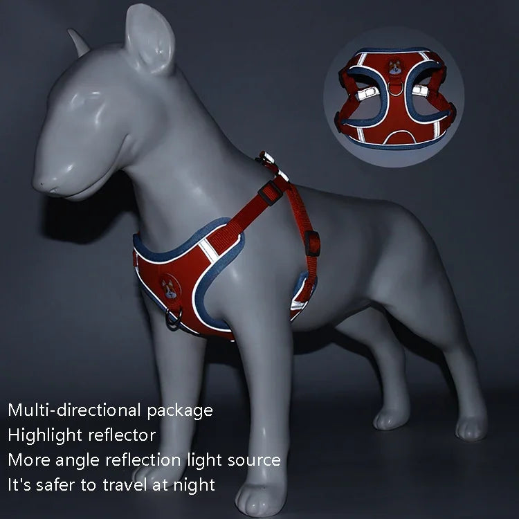 BL-867 ペット用チェストストラップ 反射犬用トラクションロープ、サイズ：、S、M、L、XL