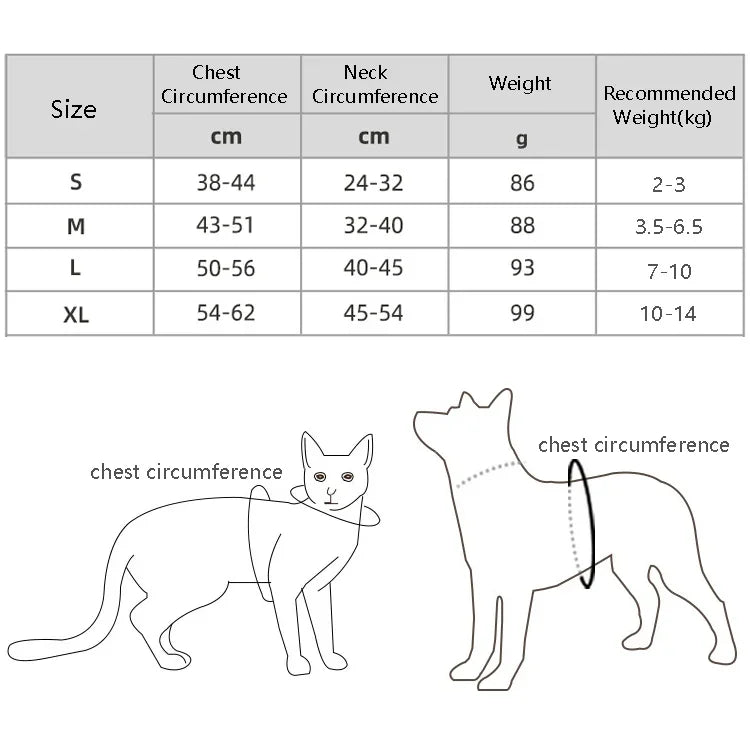 BL-867 ペット用チェストストラップ 反射犬用トラクションロープ、サイズ：、S、M、L、XL