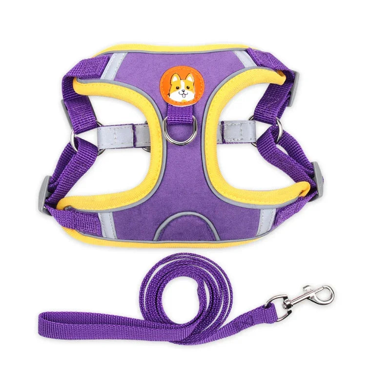 BL-867 ペット用チェストストラップ 反射犬用トラクションロープ、サイズ：、S、M、L、XL