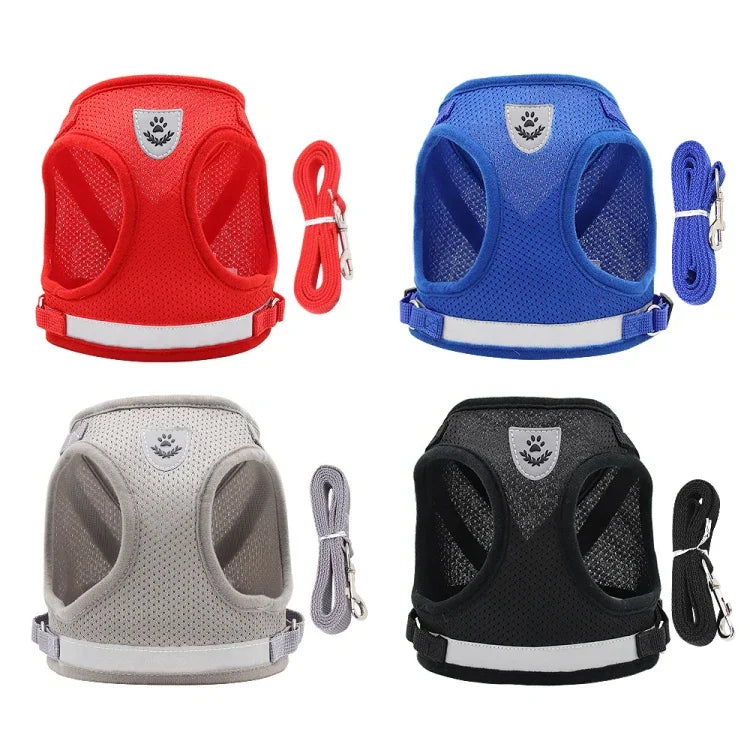 BL-844 ペット用チェストストラップ 反射通気性犬用ロープ、サイズ：、XS、S、M、L、XL