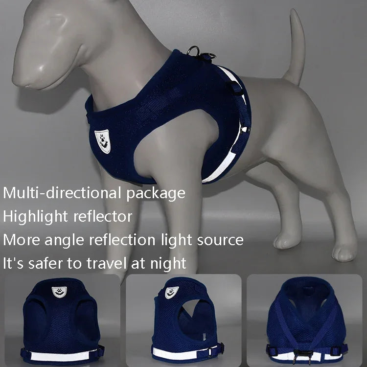 BL-844 ペット用チェストストラップ 反射通気性犬用ロープ、サイズ：、XS、S、M、L、XL