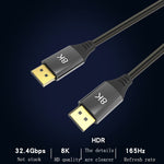 DP1.4バージョン 8K DisplayPort オス-オス コンピュータモニターHDケーブル、0.5m、1m、1.5m、2m、3m、5m、7m、10m