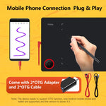 VINSA T608 スマートフォン接続可能 手描きボード、スタイル：、パッケージ1、パッケージ2