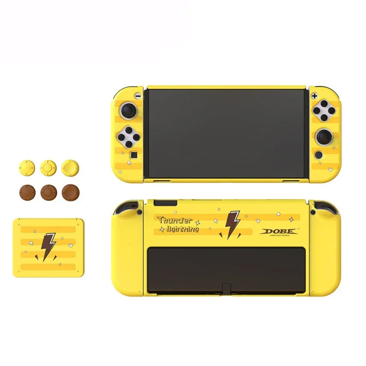 DOBE TNS-1192  Host Handle Protective Shell + Card Box + Rocker Cap Set For Switch OLED, TNS-1192