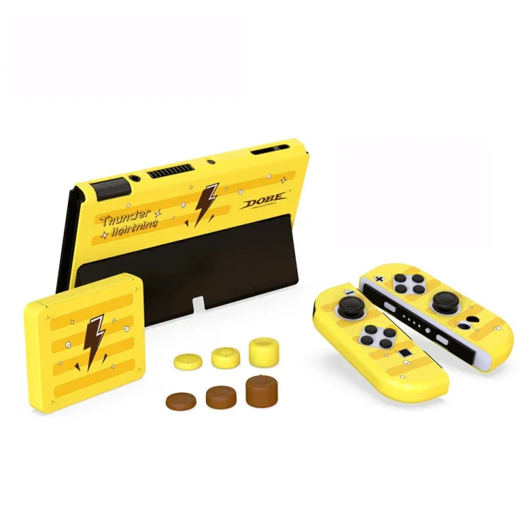 DOBE TNS-1192  Host Handle Protective Shell + Card Box + Rocker Cap Set For Switch OLED, TNS-1192