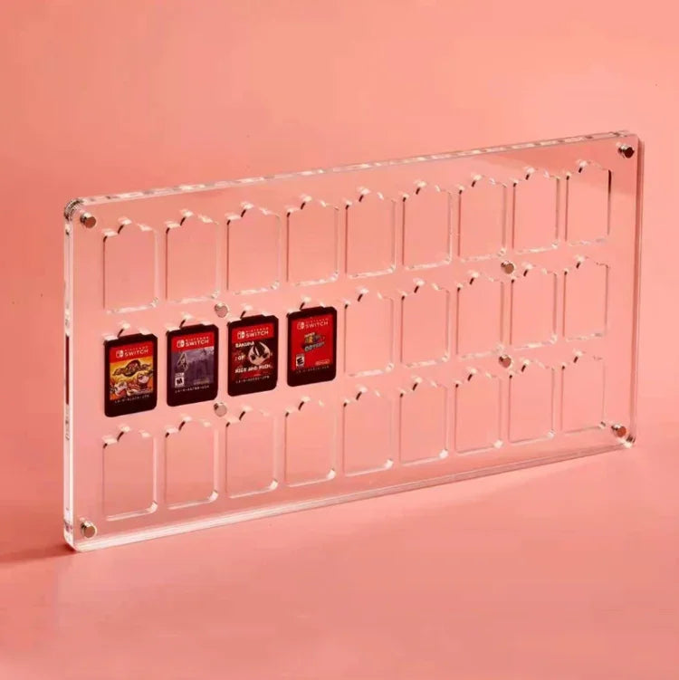 Switch用透明クリスタル磁気ゲームカード収納ボックス、9グリッド、14グリッド、27グリッド