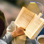 9LEDミニクリップデスクランプUSB充電式学生用目の保護読書ランプ、ブルー＆ホワイト、ブラック