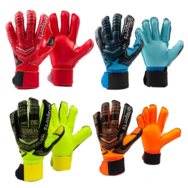 Ailsports ST5511 1ペア ゴールキーパー厚手ラテックス指保護グローブ, 5, 6, 7, 8, 9, 10, 11