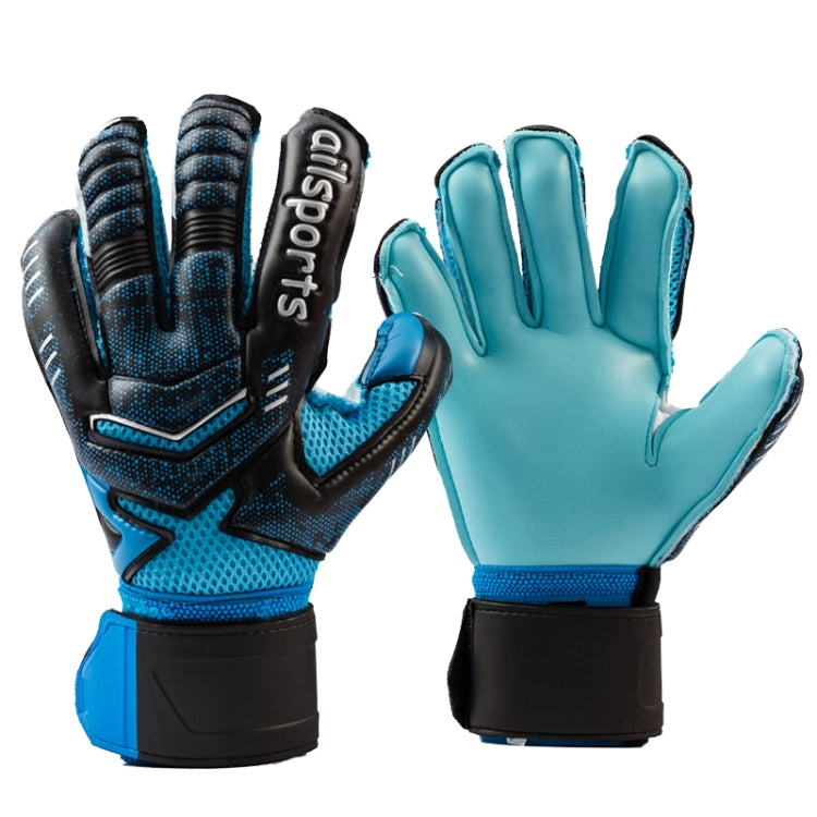 Ailsports ST5511 1ペア ゴールキーパー厚手ラテックス指保護グローブ, 5, 6, 7, 8, 9, 10, 11