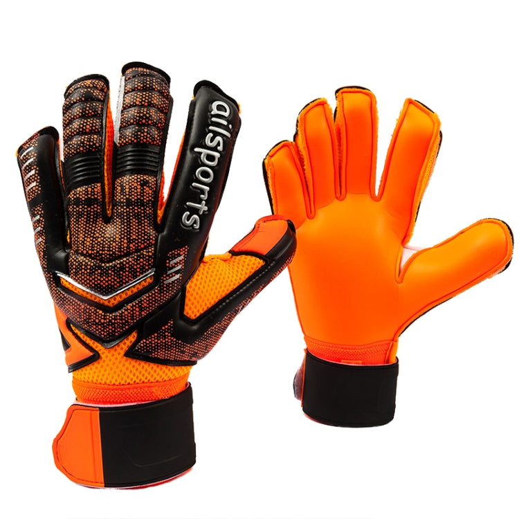 Ailsports ST5511 1ペア ゴールキーパー厚手ラテックス指保護グローブ, 5, 6, 7, 8, 9, 10, 11