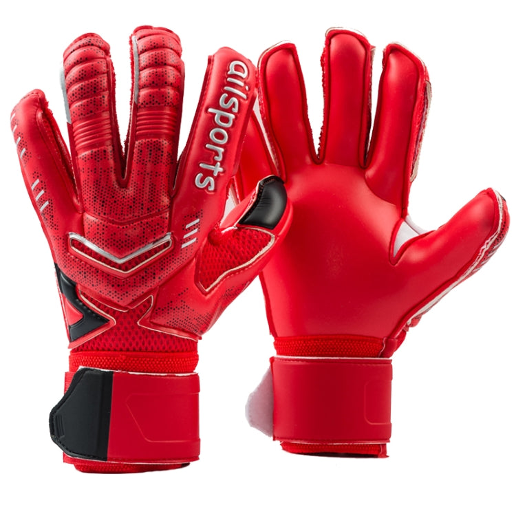 Ailsports ST5511 1ペア ゴールキーパー厚手ラテックス指保護グローブ, 5, 6, 7, 8, 9, 10, 11