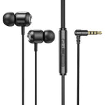 2個セット TS6000 3.5mm メタルエルボーインイヤー有線コントロールイヤホン マイク付き ホワイト、レッド、グリーン、ブラック