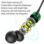 2個セット TS6000 3.5mm メタルエルボーインイヤー有線コントロールイヤホン マイク付き ホワイト、レッド、グリーン、ブラック