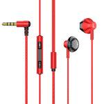 TS6800 3.5mm メタルエルボー ノイズキャンセリング 有線ゲーミングイヤホン、レッド、グリーン、ブラック、シルバーグレー