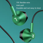 TS6800 3.5mm メタルエルボー ノイズキャンセリング 有線ゲーミングイヤホン、レッド、グリーン、ブラック、シルバーグレー