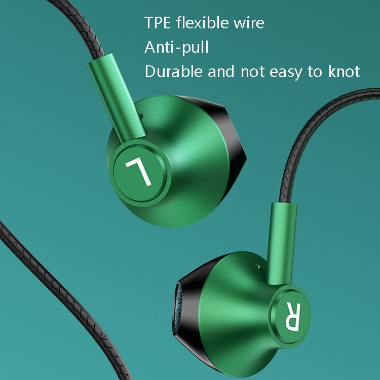 TS6800 3.5mm メタルエルボー ノイズキャンセリング 有線ゲーミングイヤホン、レッド、グリーン、ブラック、シルバーグレー