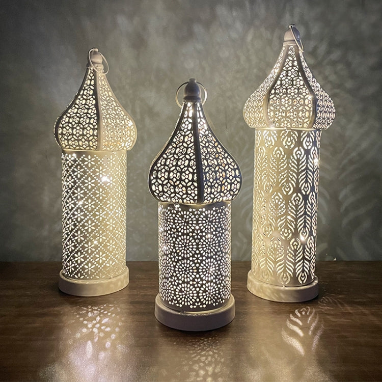 Moroccan Hollow LED Wrought Iron Decorative Lamp, Spec:, Small, Medium, Large