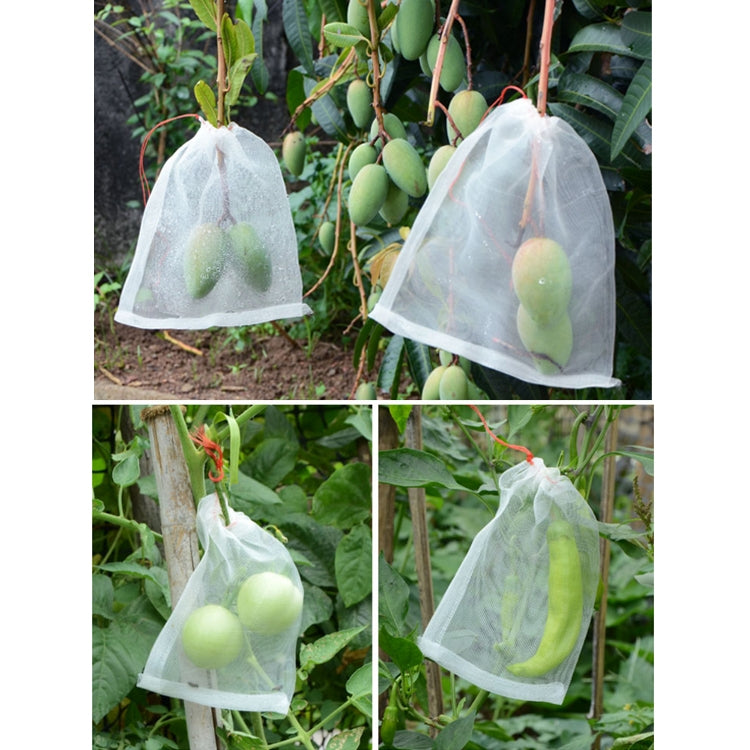 果物・野菜用虫よけ・鳥よけナイロンメッシュバッグ、サイズ：70x48cm、25x25cm、45x15cm、70x48cm、30x25cm
