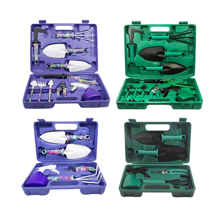 YL025鉢植え園芸工具セット、10点セット（パープル）、10点セット（グリーン）、5点セット（パープル）、5点セット（グリーン）