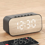 Havit M3 サブウーファー ミニミラー時計 Bluetoothスピーカー、仕様：1200mAh（ブラック）、1200mAh（ホワイト）