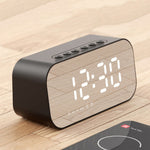 Havit M3 サブウーファー ミニミラー時計 Bluetoothスピーカー、仕様：1200mAh（ブラック）、1200mAh（ホワイト）