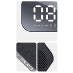 Havit M3 サブウーファー ミニミラー時計 Bluetoothスピーカー、仕様：1200mAh（ブラック）、1200mAh（ホワイト）
